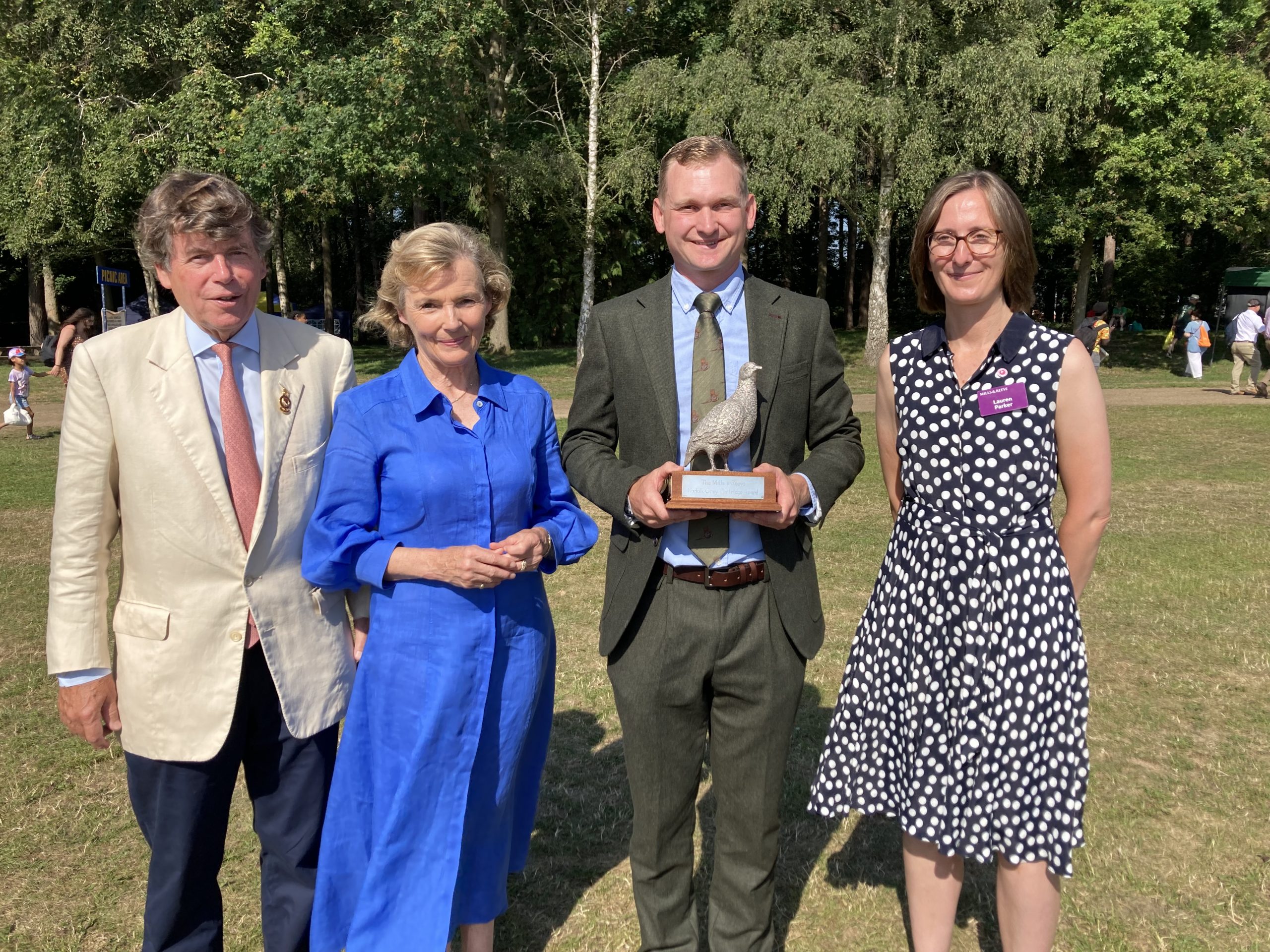 Burnham Farms are awarded the Mills & Reeve Norfolk Grey Partridge Farmland Biodiversity Award